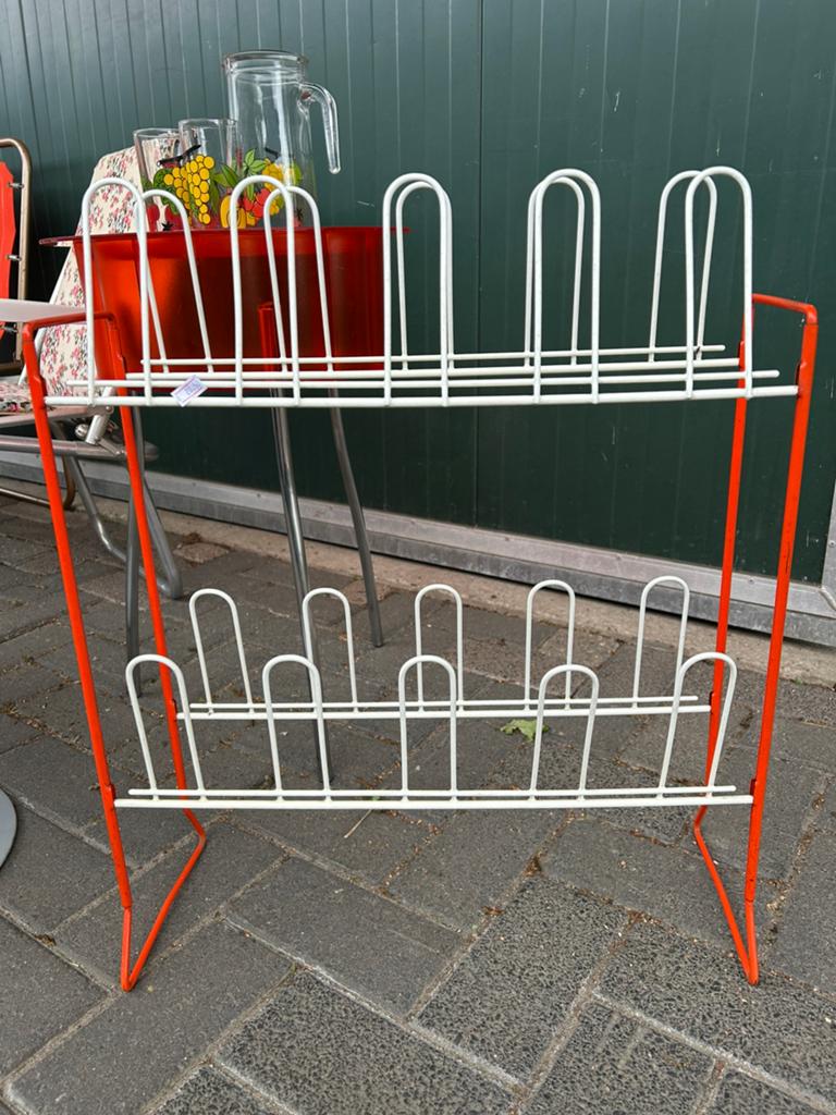Vintage jaren 70 wit oranje Tomado schoenenrek, Ophalen of Verzenden, Huis en Inrichting