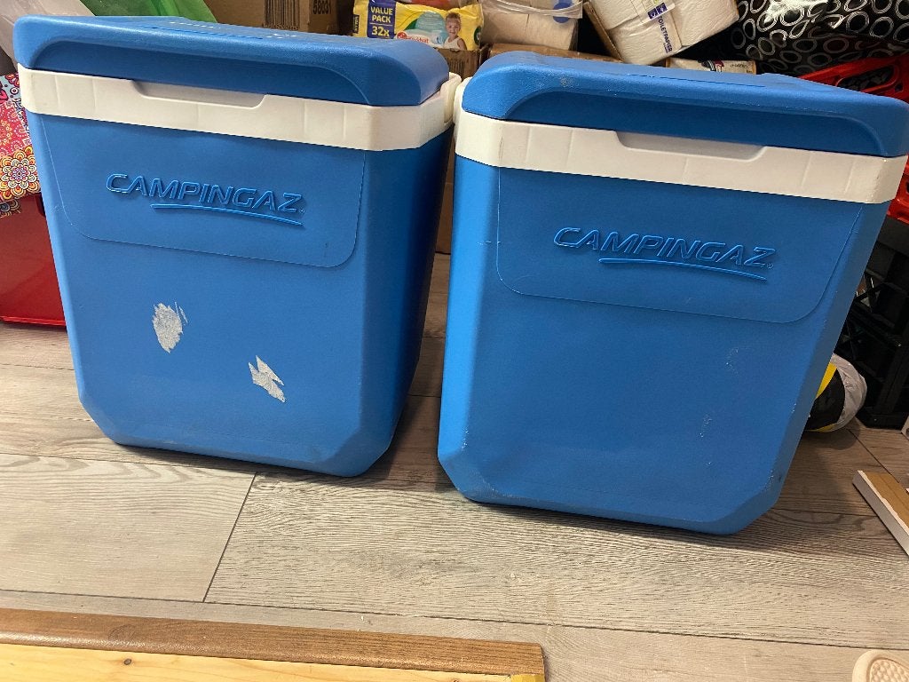 2 koelboxen campingaz, Caravans en Kamperen, Ophalen, Gebruikt, Koelbox, Koelelement