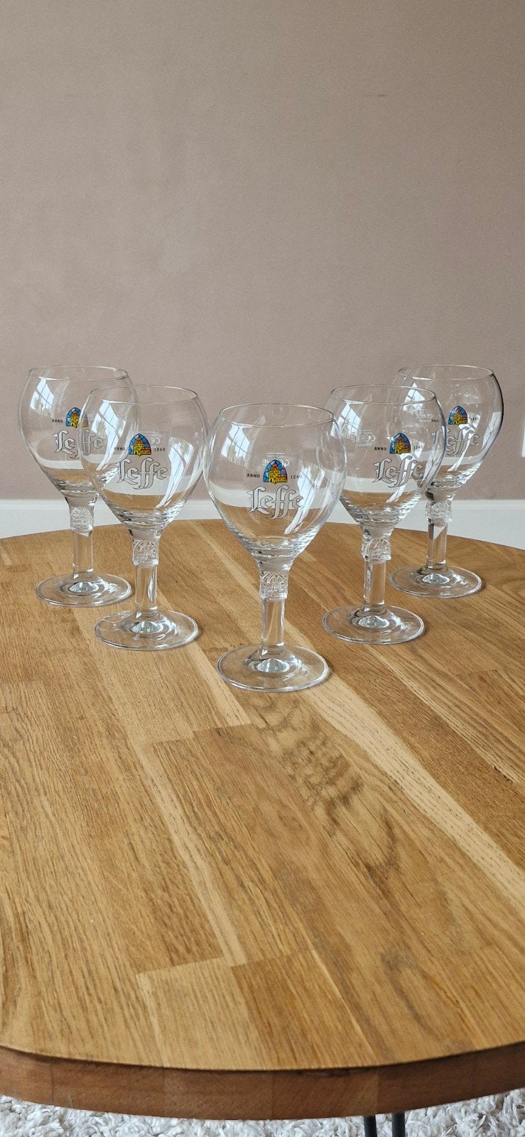 5 Leffe bierglazen, Ophalen of Verzenden, Nieuw, Overige typen