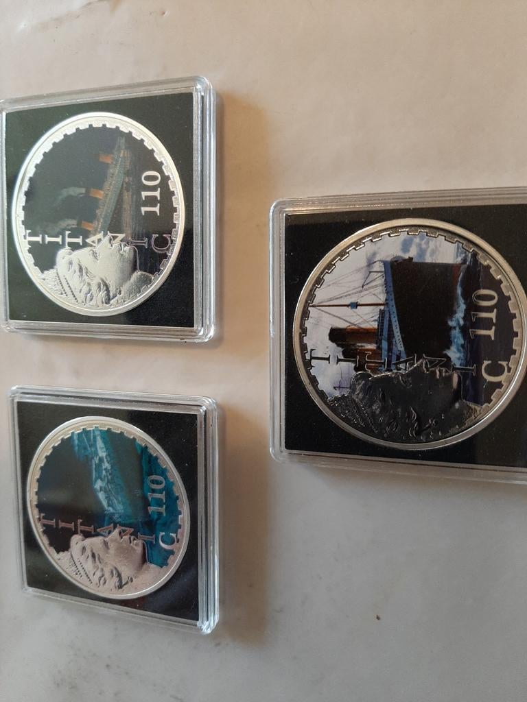 Herdenkings munten Titanic, Ophalen of Verzenden, Overige landen