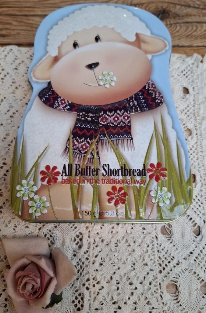 Schots Campbells shortbread blik met schaap en Tartan, Verzamelen, Ophalen of Verzenden, Gebruikt, Koek(jes), Overige merken