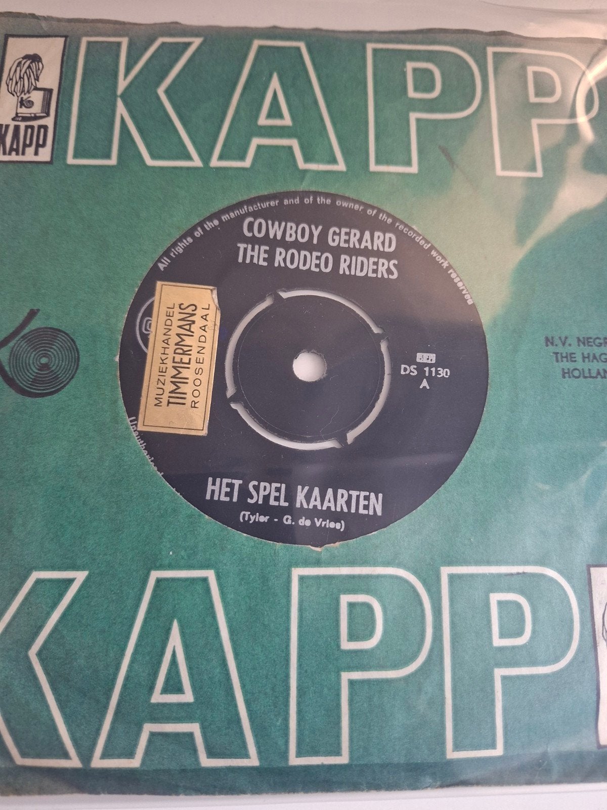 HET SPEL KAARTEN, vinyl van Cowboy Gerard, Cd's en Dvd's, Ophalen of Verzenden, Gebruikt, Nederlandstalig