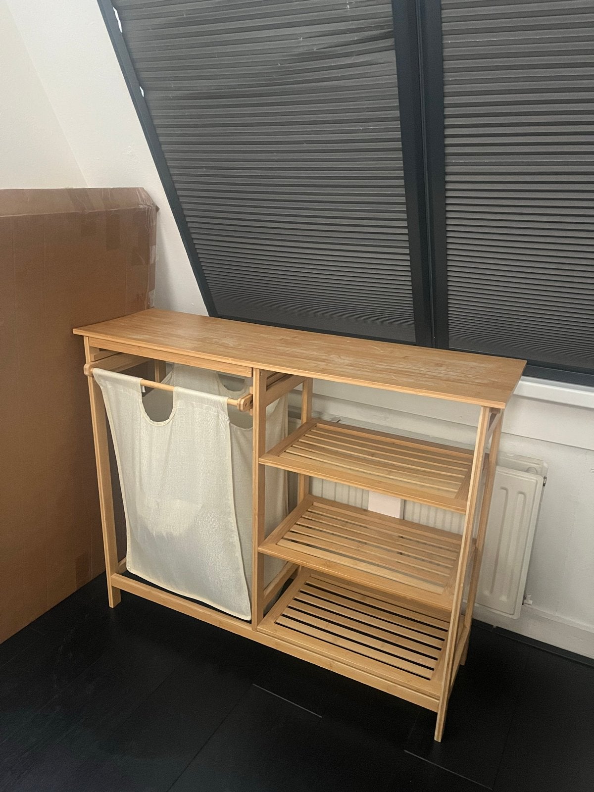 SKLUM Cormac Bamboe Rek met Waszak - 80x100x30 cm, Ophalen, Zo goed als nieuw