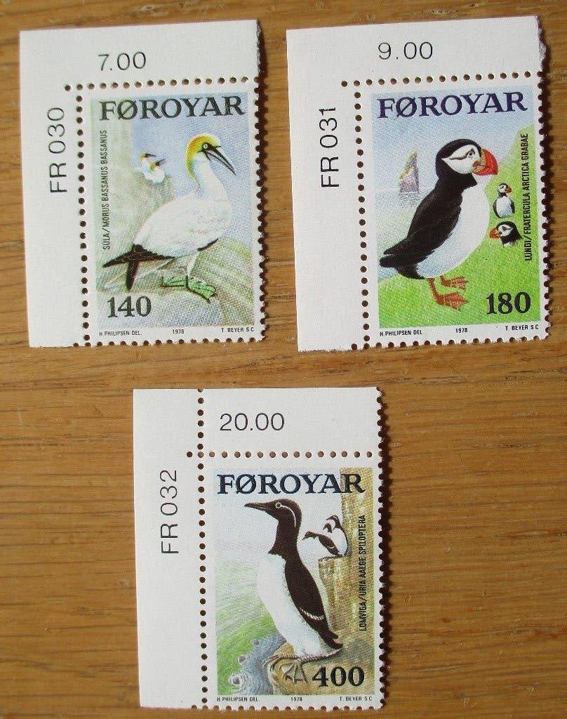 Faeroer eilanden, serie Zeevogels, 1978, Ophalen of Verzenden, Postfris, Dier of Natuur
