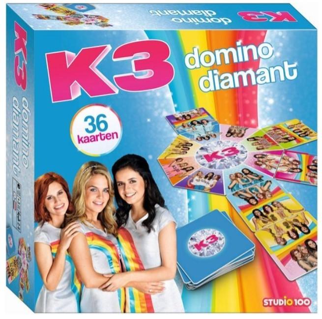 K3 Domino Diamant spel zgn, Een of twee spelers, Ophalen of Verzenden, Zo goed als nieuw, Uitgeverij Studio 100