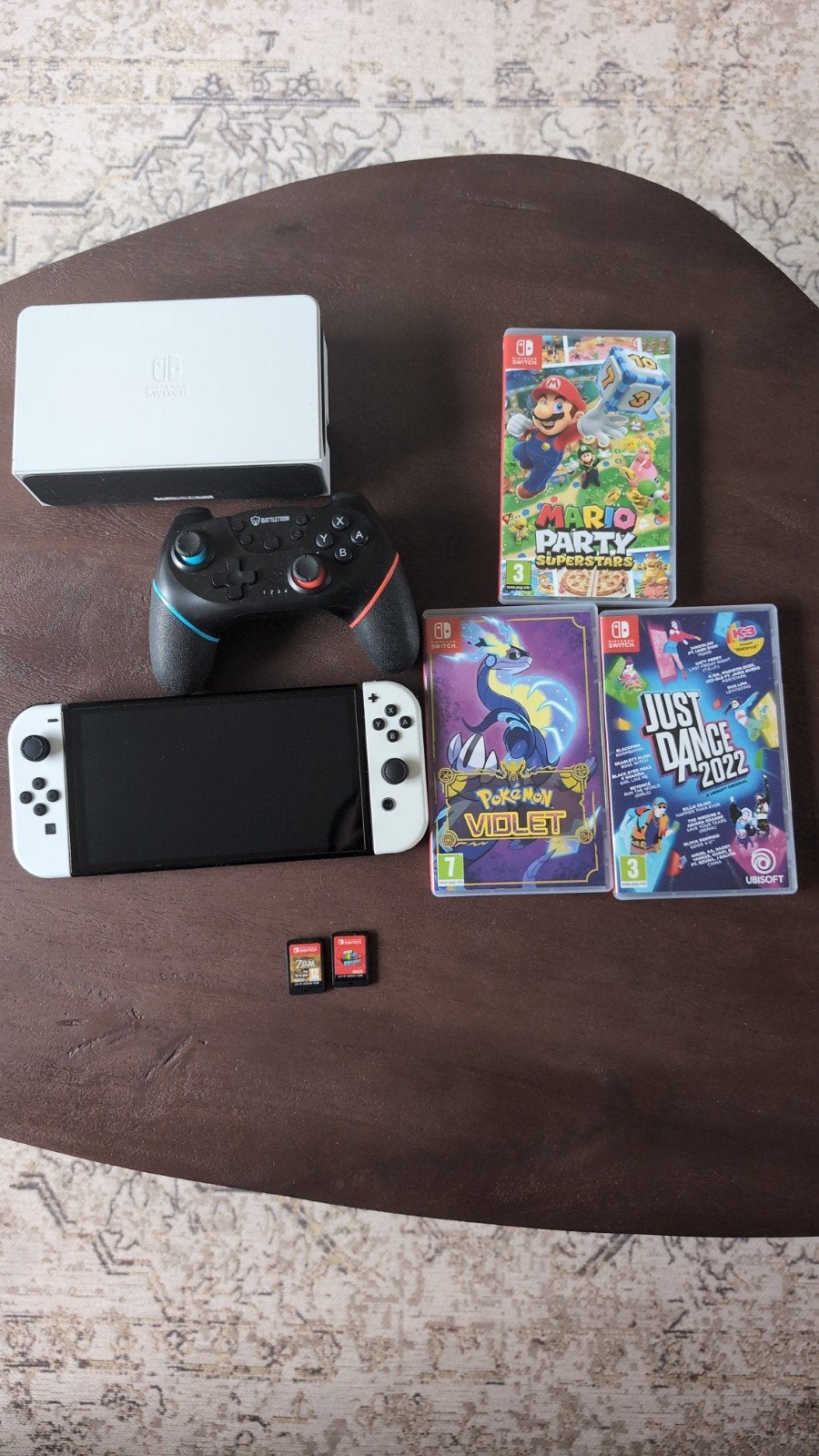 Nintendo Switch Oled + 5 games (Online ban), Spelcomputers en Games, Ophalen of Verzenden, Zo goed als nieuw, Met 1 controller