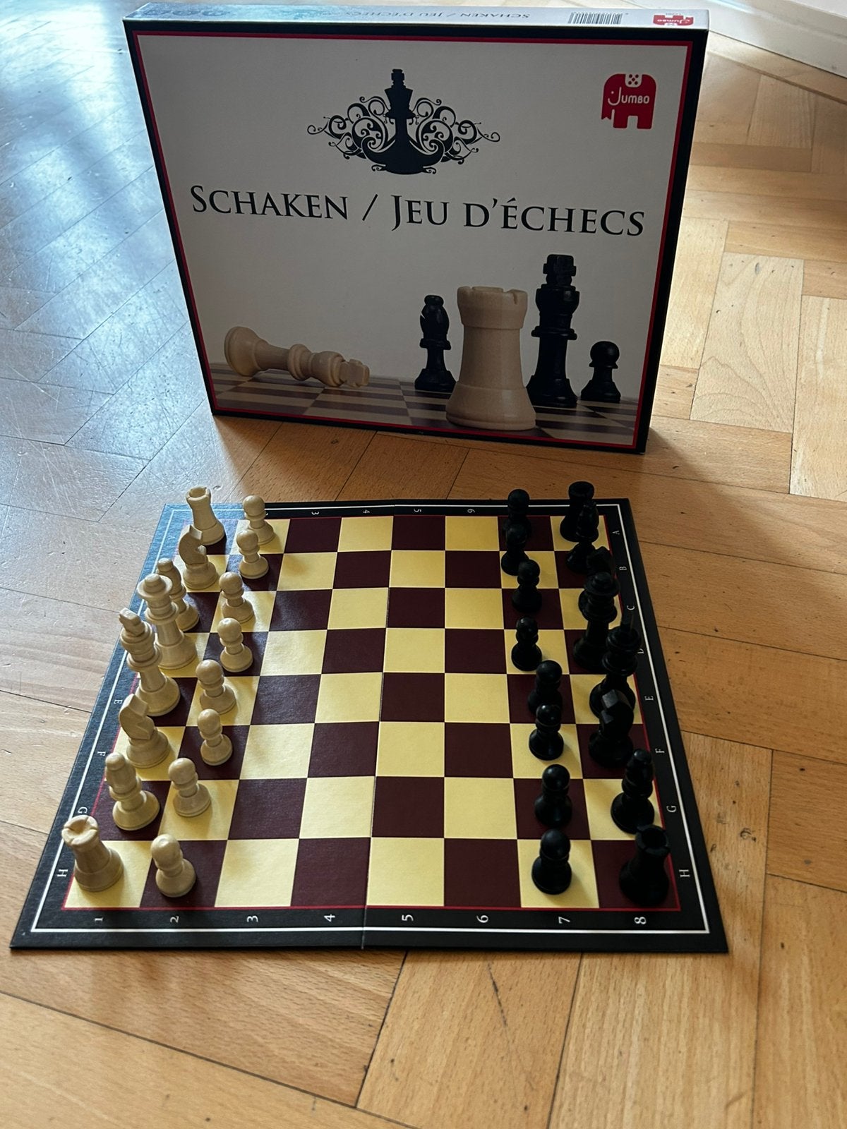 Jumbo Schaken / Jeu d'Échecs - Compleet Schaakspel, Een of twee spelers, Ophalen of Verzenden, Zo goed als nieuw