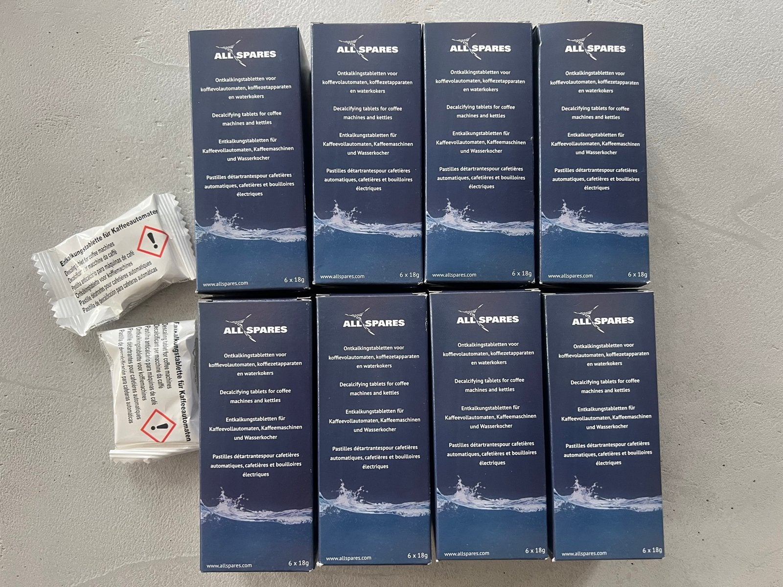 50 ALL SPARES Ontkalkingstabletten voor koffiezetapparaten, Ophalen, Nieuw