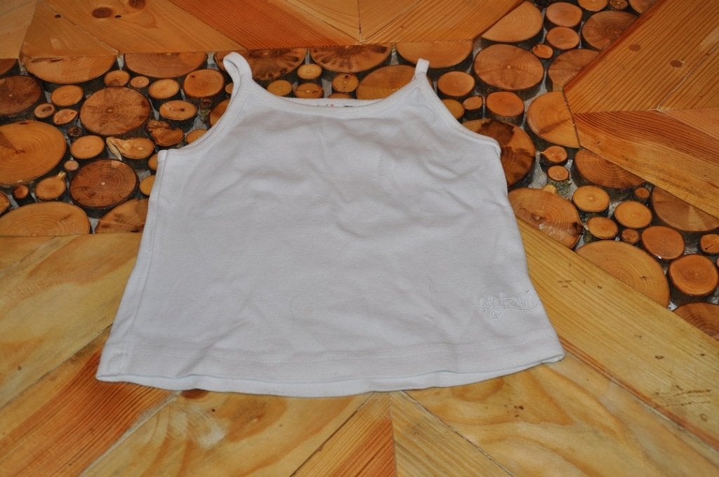 Leuke witte singlet Villa Happ 86/92, Kinderen en Baby's, Babykleding | Maat 86, Villa Happ, Gebruikt, Meisje, Ophalen of Verzenden