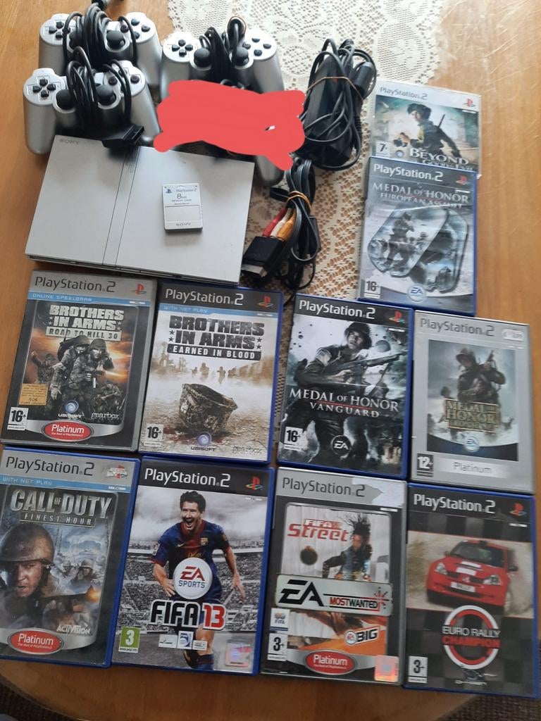 PlayStation 2 Bundel met 10 Spellen en Accessoires, Avontuur en Actie, Gebruikt, Eén computer, Ophalen of Verzenden