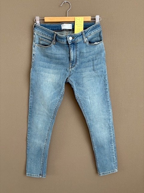 (3) Asos Desigh Powerstretch blauwe heren spijkerbroek 29-30, Blauw, W32 (confectie 46) of kleiner, Ophalen of Verzenden, Zo goed als nieuw