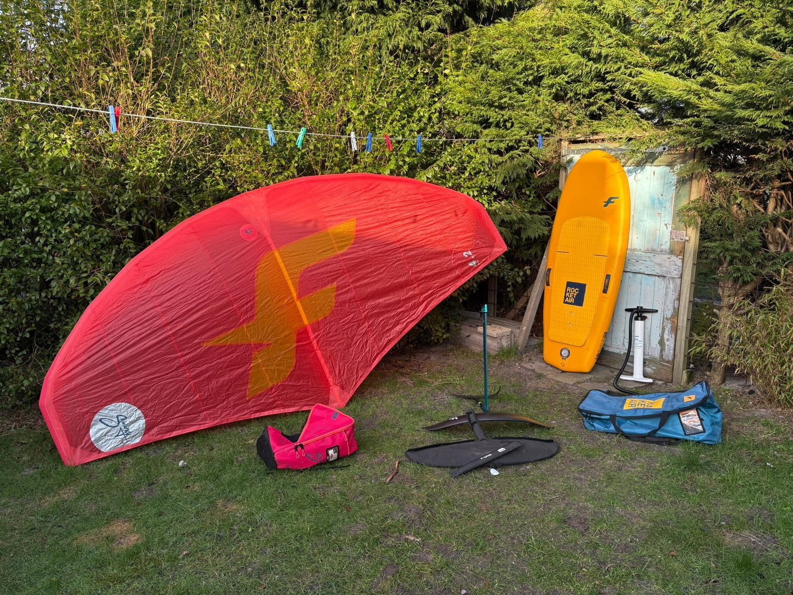 F-one wing foil set, Ophalen of Verzenden, Zo goed als nieuw