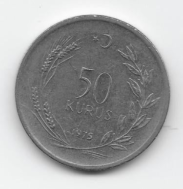 Turkije 50 kurus 1975 KM# 899, Verzenden, Midden-Oosten