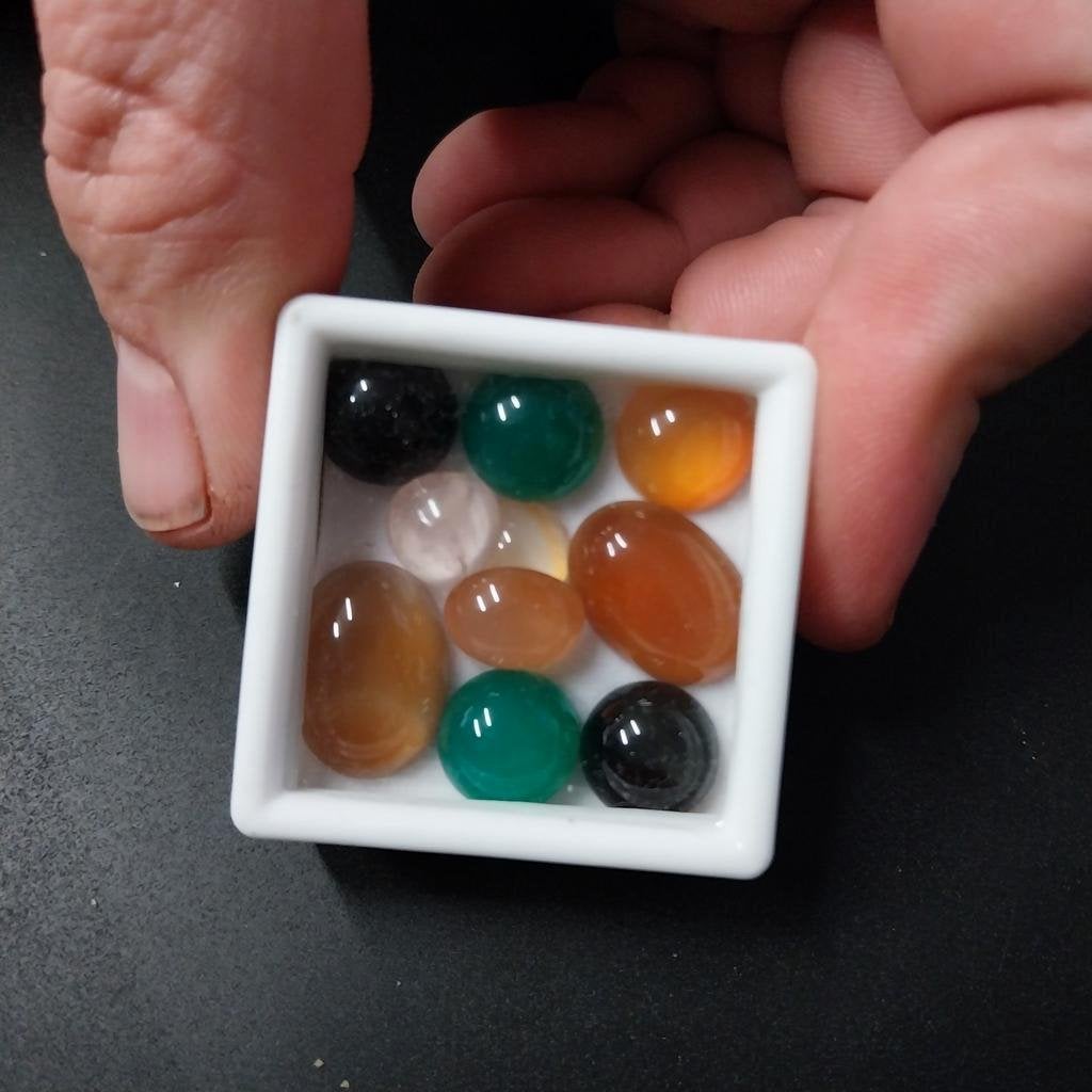 Mix kleuren agaat cabochons, Sieraden, Tassen en Uiterlijk, Edelstenen, Ophalen of Verzenden, Nieuw