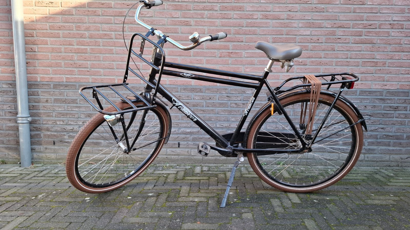 Melrose herenfiets met voordrager, Fietsen en Brommers, Fietsen | Heren | Herenfietsen, Terugtraprem, Gebruikt, Versnellingen
