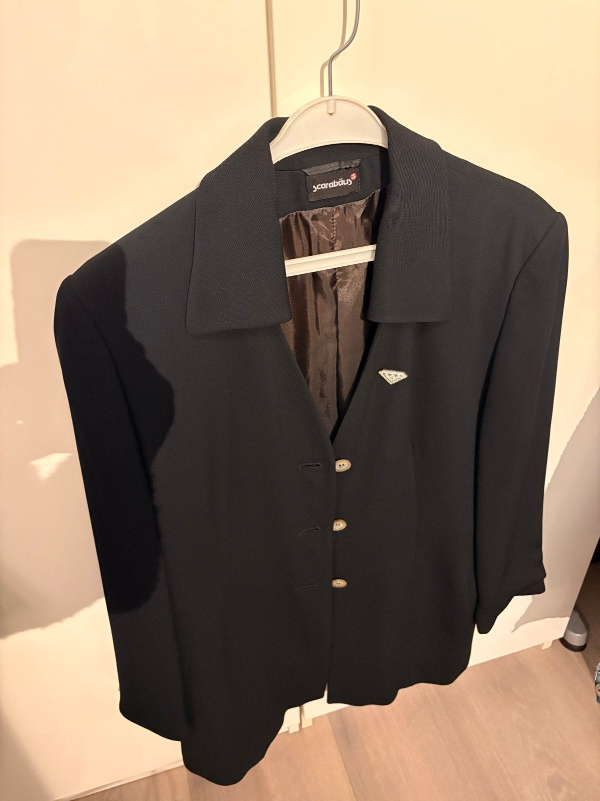 Carabaüs Donkerblauwe Blazer - Z.G.A.N. Maat 40, Kleding | Dames, Maat 38/40 (M), Blauw, Ophalen of Verzenden, Zo goed als nieuw