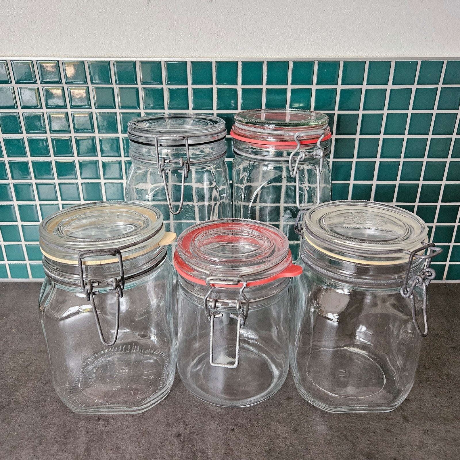 5 Weckpotten in verschillende maten, Ophalen