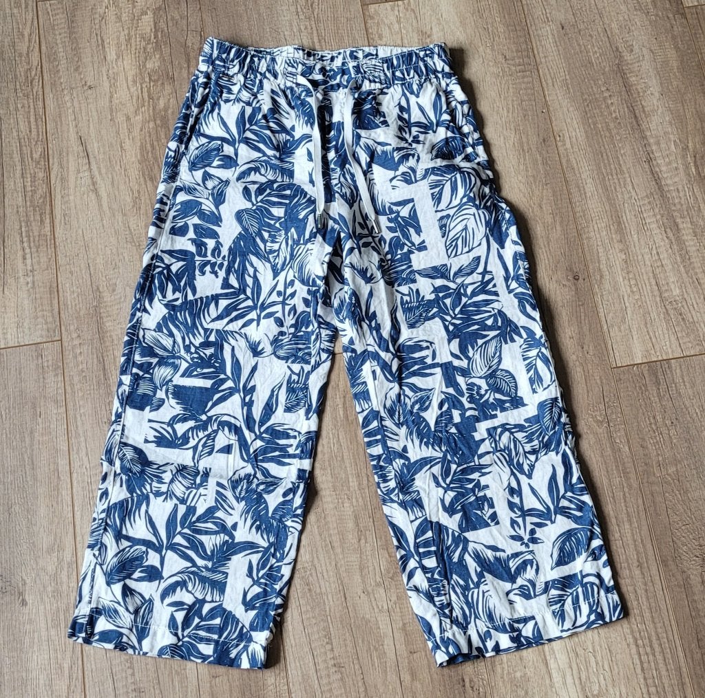 Linnen broek - Street One (34x26), Blauw, Street One, Ophalen of Verzenden, Zo goed als nieuw