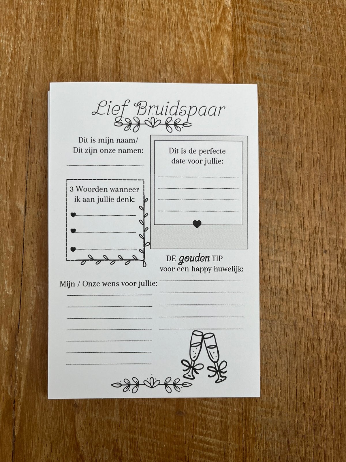Invulkaartjes bruiloft 32 stuks, Ophalen of Verzenden, Zo goed als nieuw