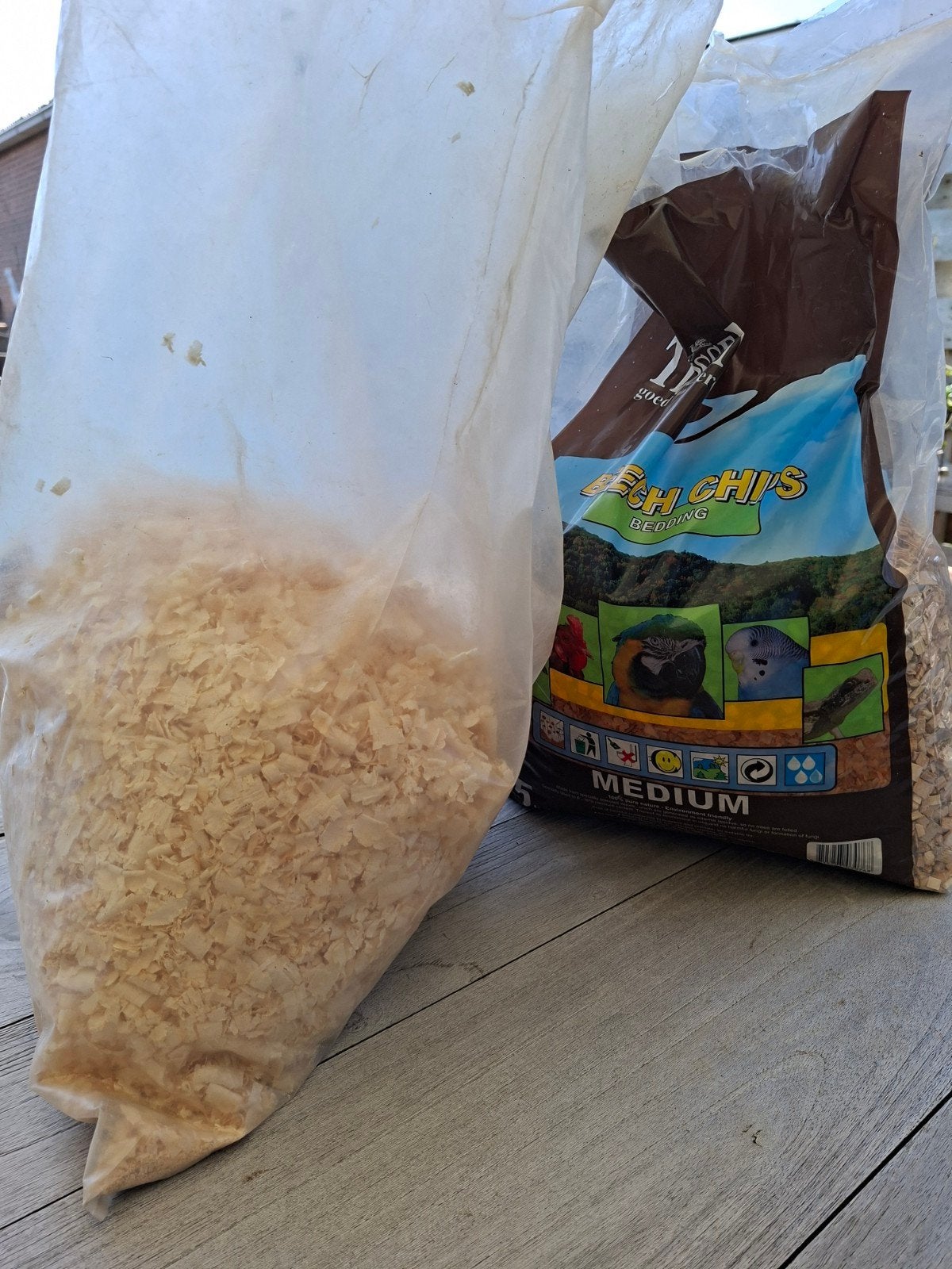 houtsnippers beuk, Ophalen, Nieuw