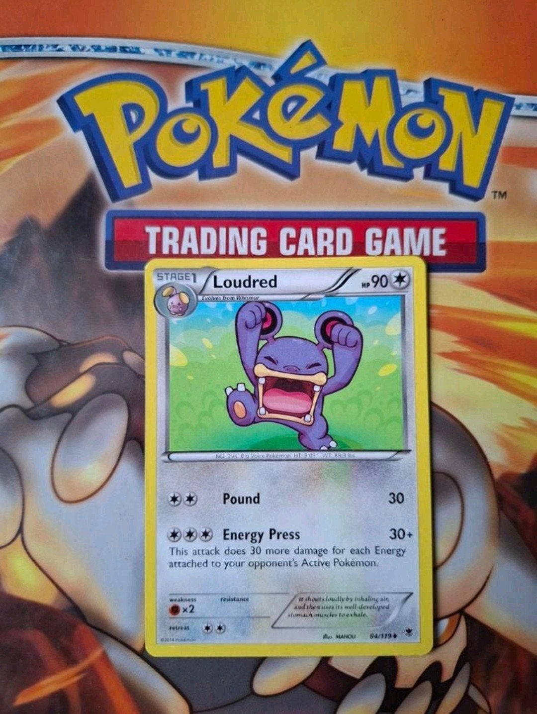 Loudred 84/119 XY Phantom Forces pokemon kaart nm, Ophalen of Verzenden, Zo goed als nieuw, Losse kaart