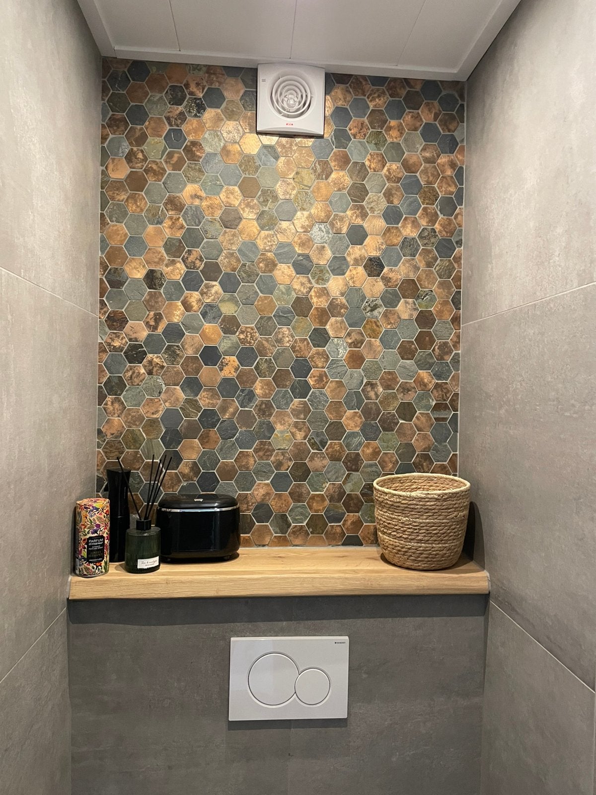 Natuursteen mozaïek tegel 30x30 hexagoon, Hardsteen, Wandtegels, Nieuw, Minder dan 20 cm