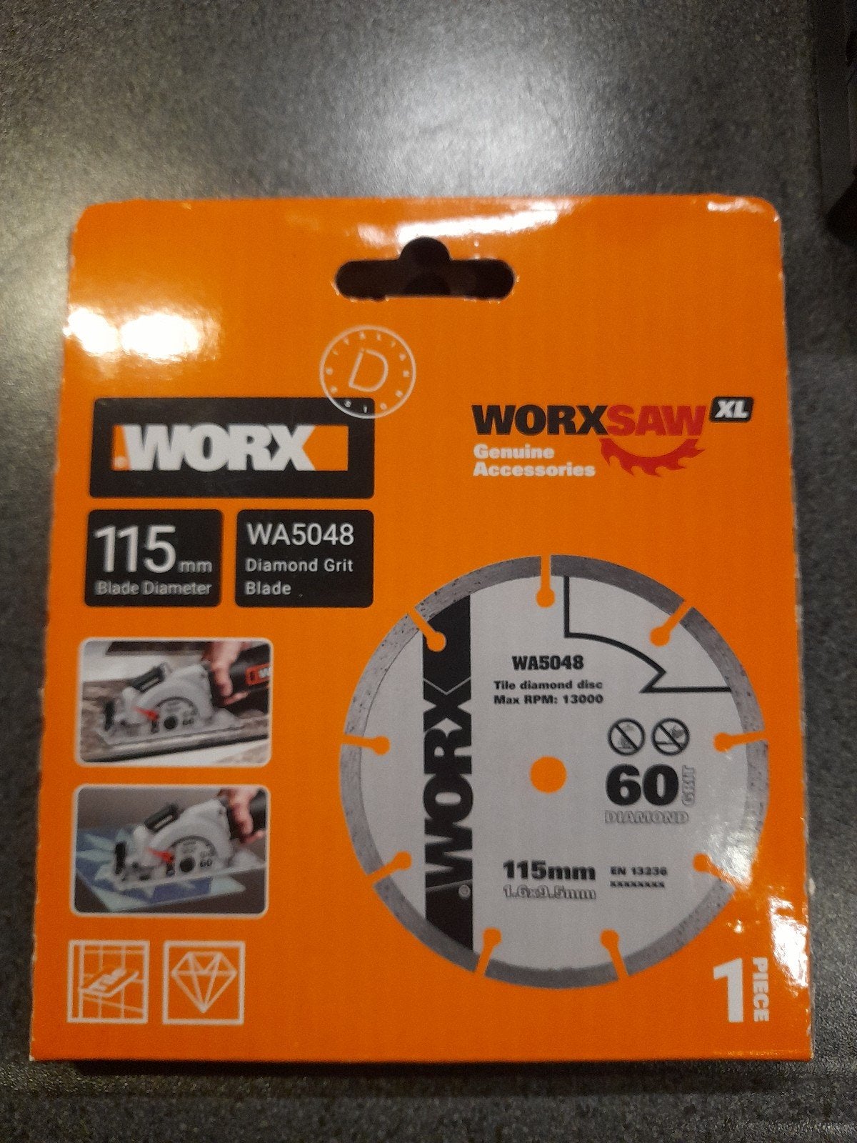 Worx WA5048 Diamant Tegelzaagblad 115mm, Ophalen of Verzenden, Nieuw, Cirkelzaag, Worx