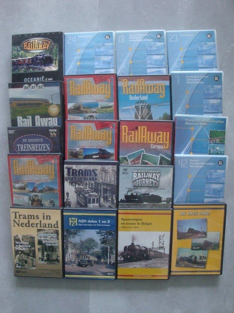 Grote collectie RailAway en andere trein DVD's, Verzamelen, Spoorwegen en Tramwegen, Gebruikt, Trein, Overige typen, Ophalen of Verzenden