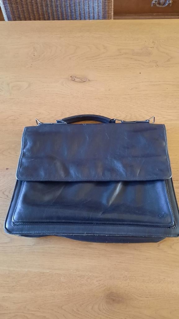 Lederen laptoptas, Ophalen, Zwart, Overige typen, Nieuw