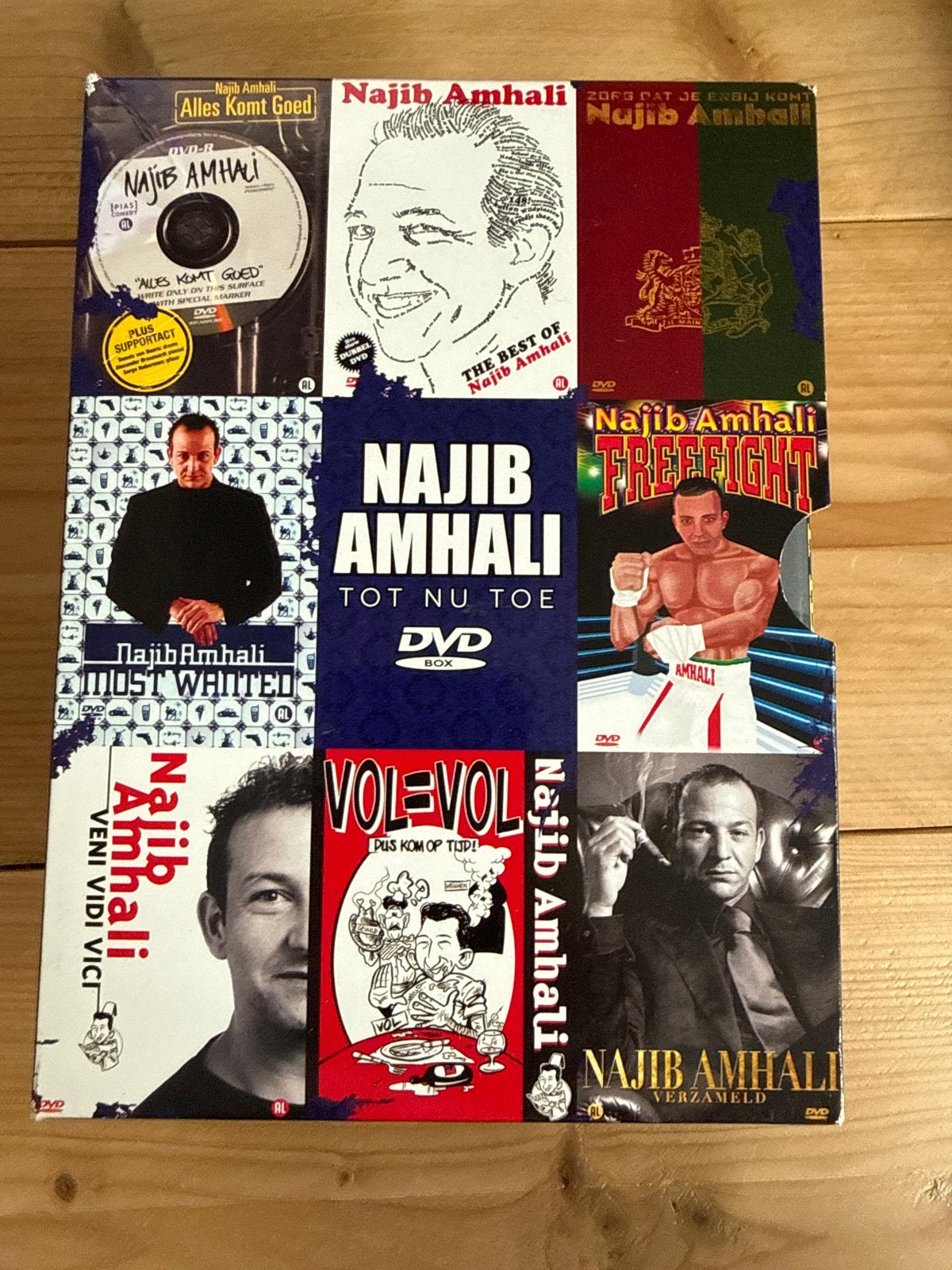 Najib Amhali - Tot Nu Toe DVD Box (Verzameld), 8 DVD’s, Alle leeftijden, Zo goed als nieuw, Verzamelbox of complete uitgave, Najib Amhali