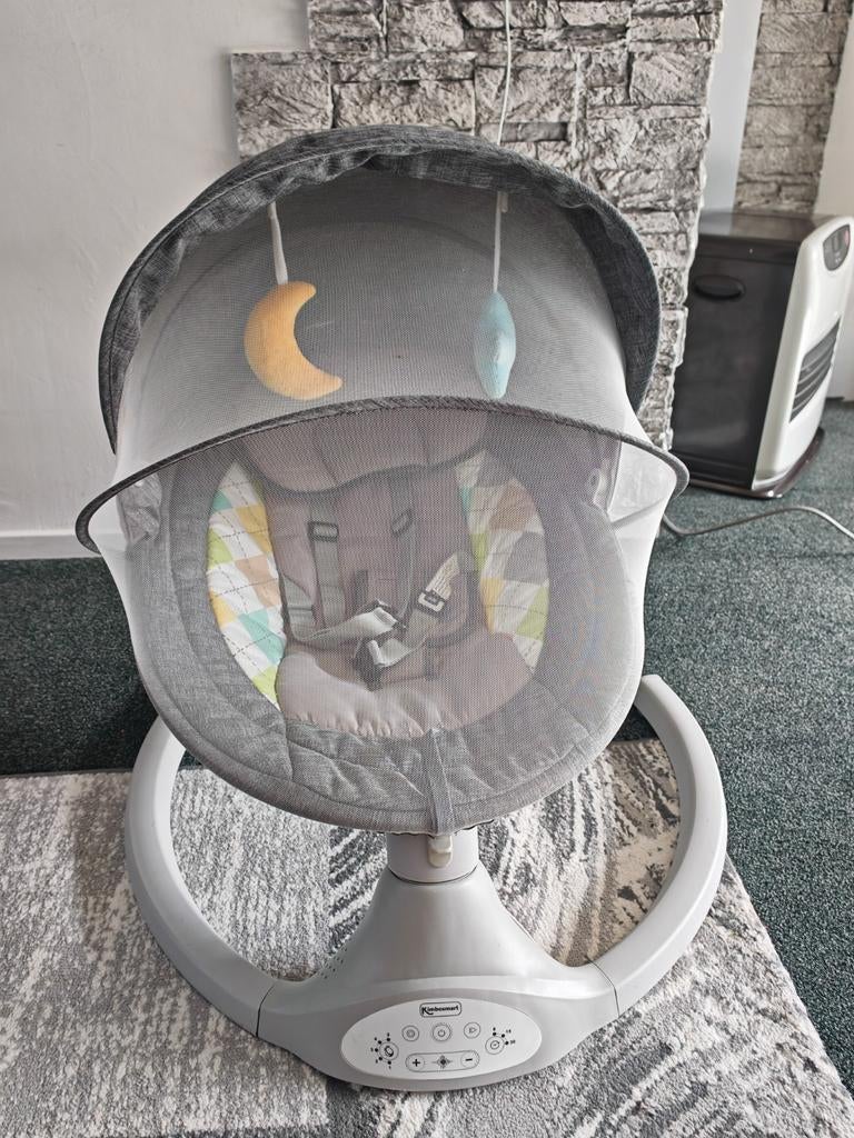 Comfortabele baby schommelstoel met muggennet, Ophalen of Verzenden, Zo goed als nieuw, Verstelbaar