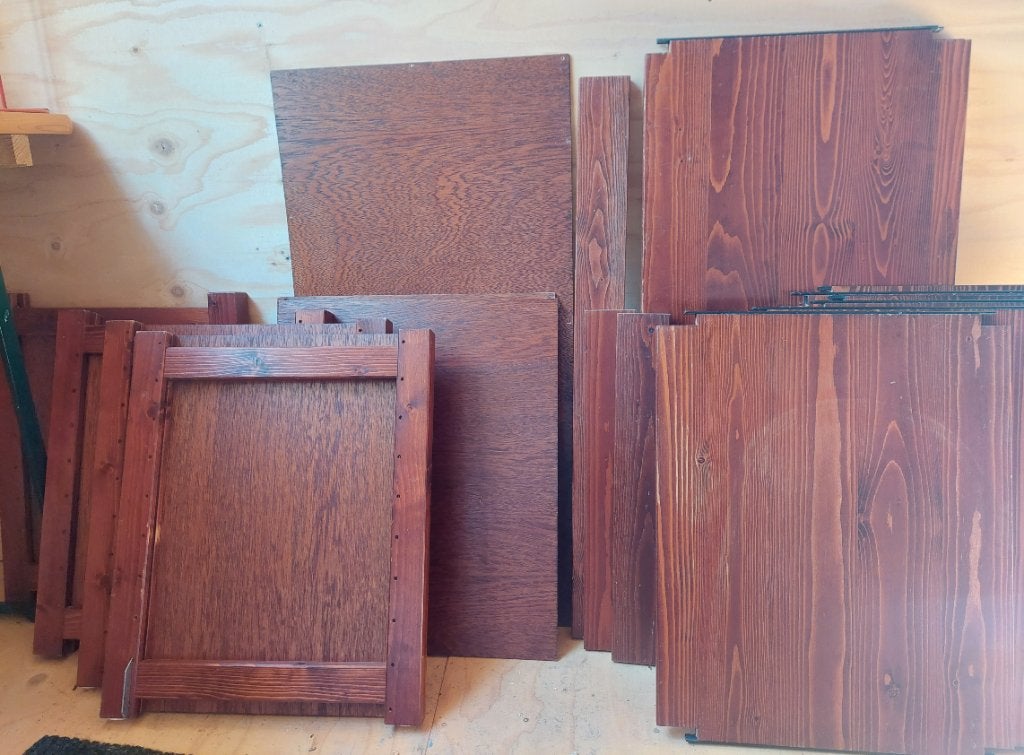 Lundia boekenkast (laag, bruin), Ophalen, Met plank(en), Gebruikt, 150 tot 200 cm