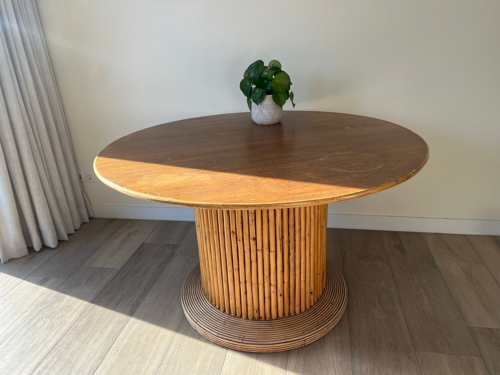 Ronde eettafel 123cm, Gebruikt, 100 tot 150 cm, Rond, Ophalen of Verzenden