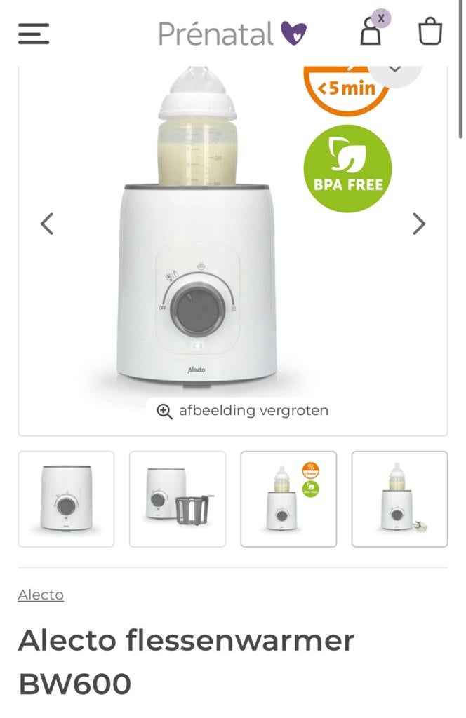 Flessenwarmer nieuw, Ophalen, Nieuw, Flessen- of potjesverwarmer