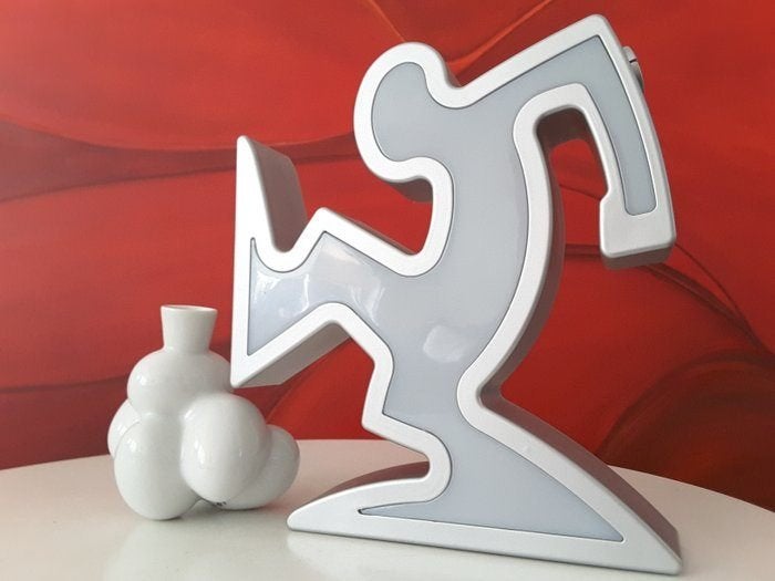 Osvaldo Cavandoli Keith Haring La Linea lamp (nieuw!), Overige materialen, Overige merken, 24 cm, Nieuw