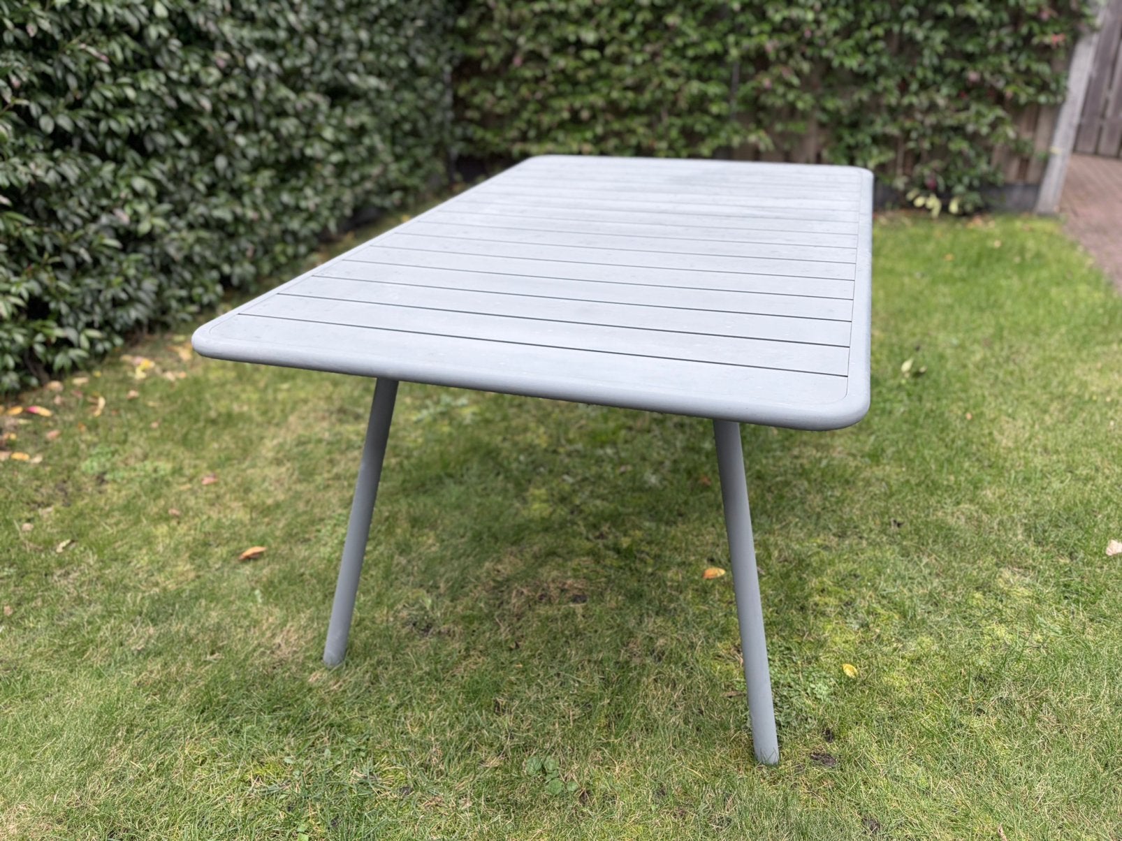 Fermob Luxembourg storm grey, 165x100cm, Ophalen, Gebruikt, Rechthoekig, Metaal