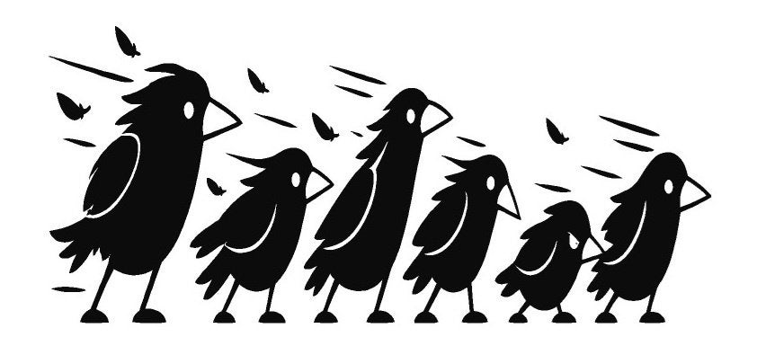 Camper caravan bus sticker Vogels tegen de wind, The River House v.o.f, Info@theriverhouse.nl, Nieuw, Ophalen of Verzenden