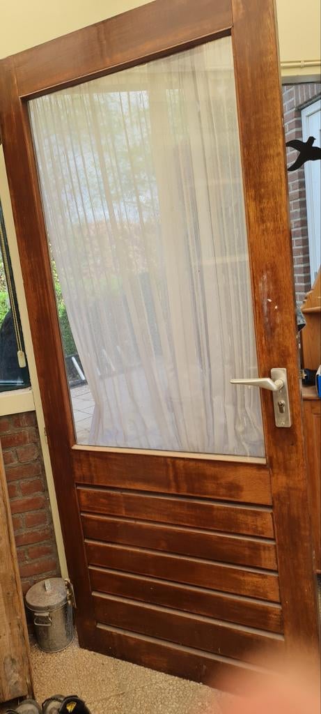 Buitendeur, Doe-het-zelf en Verbouw, Ophalen, Gebruikt, Buitendeur, 200 tot 215 cm