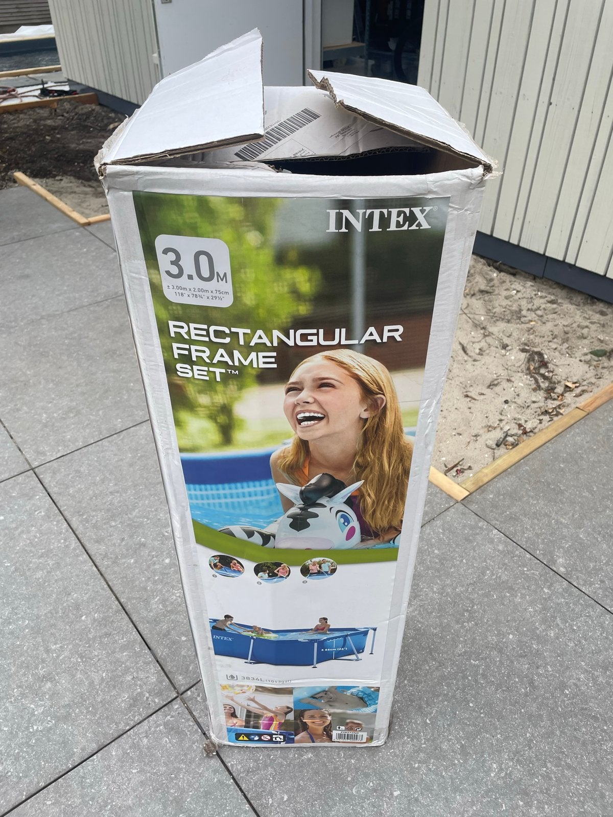 Intex Rectangular Frame Zwembad 3.00m x 2.00m x 75cm, Ophalen, Nieuw, Opzetzwembad, 200 tot 400 cm