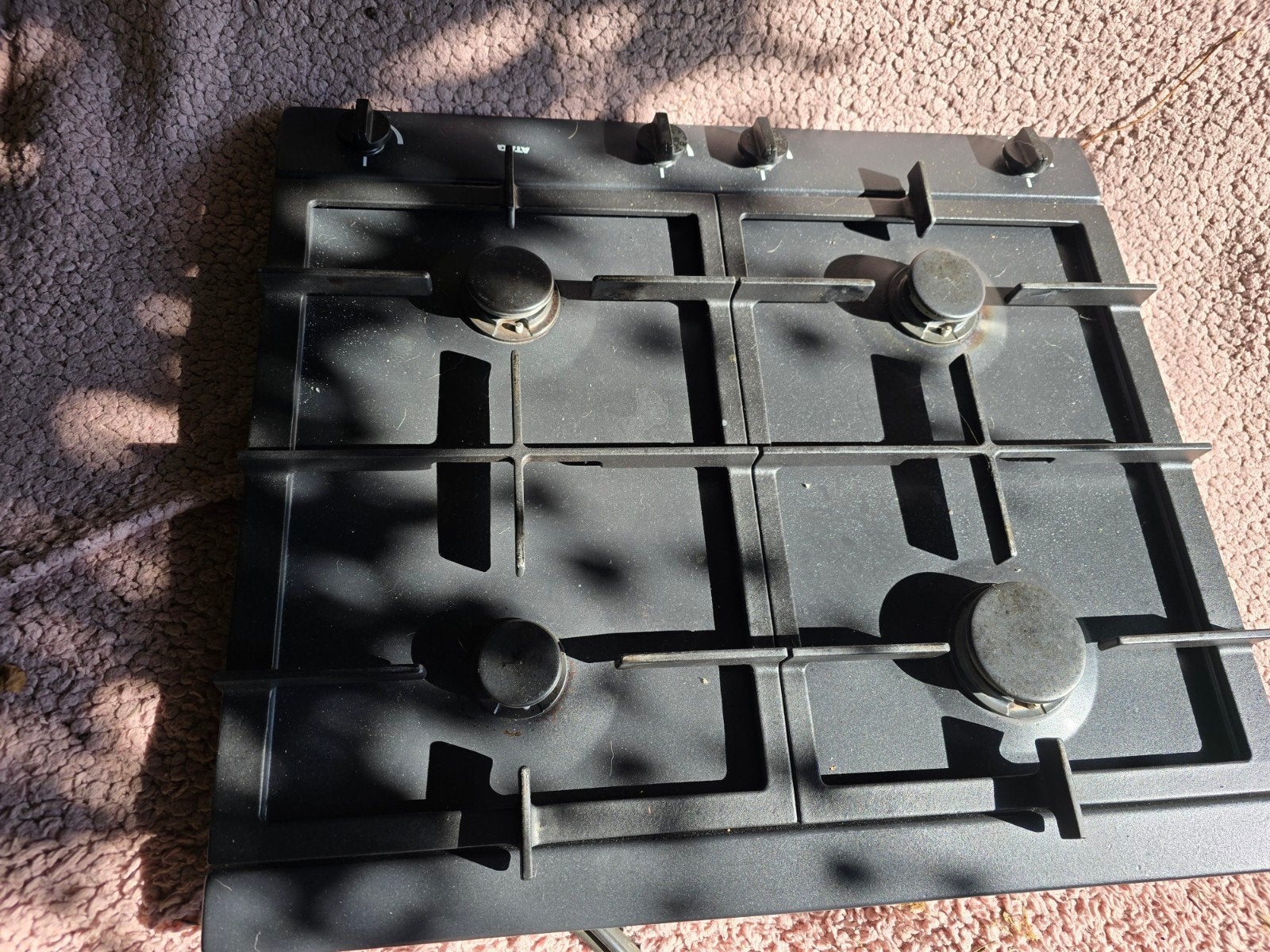 ATAG 4-pits inbouw gaskookplaat met stekker en gasaansluitin, Zo goed als nieuw, Inbouw, Gas, 45 tot 60 cm