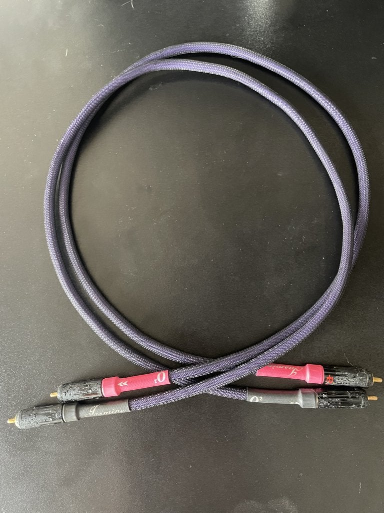Jasmine Audio O2 RCA interlinks 1m, Ophalen of Verzenden, Gebruikt, Minder dan 2 meter, Interlink-kabel