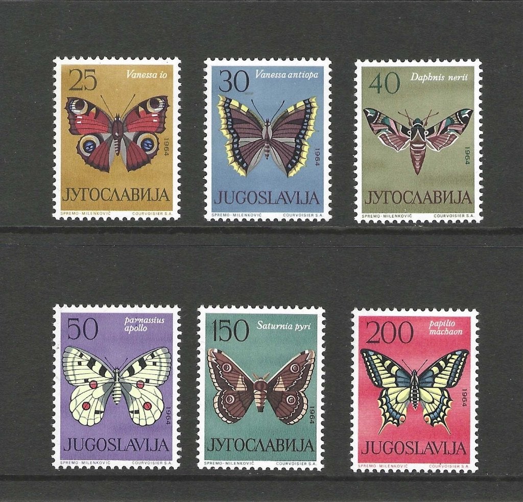 Joegoslavië 1069-1074 insect vlinders serie 1964 postfrist, Postzegels en Munten, Verzenden, Postfris, Dier of Natuur