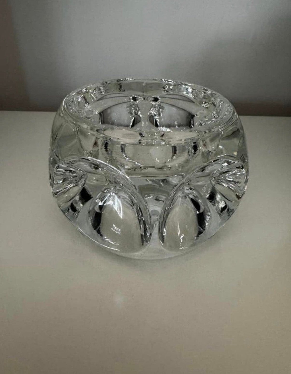 Vintage Peill en Putzler glazen theelichthouder, Antiek en Kunst, Ophalen of Verzenden