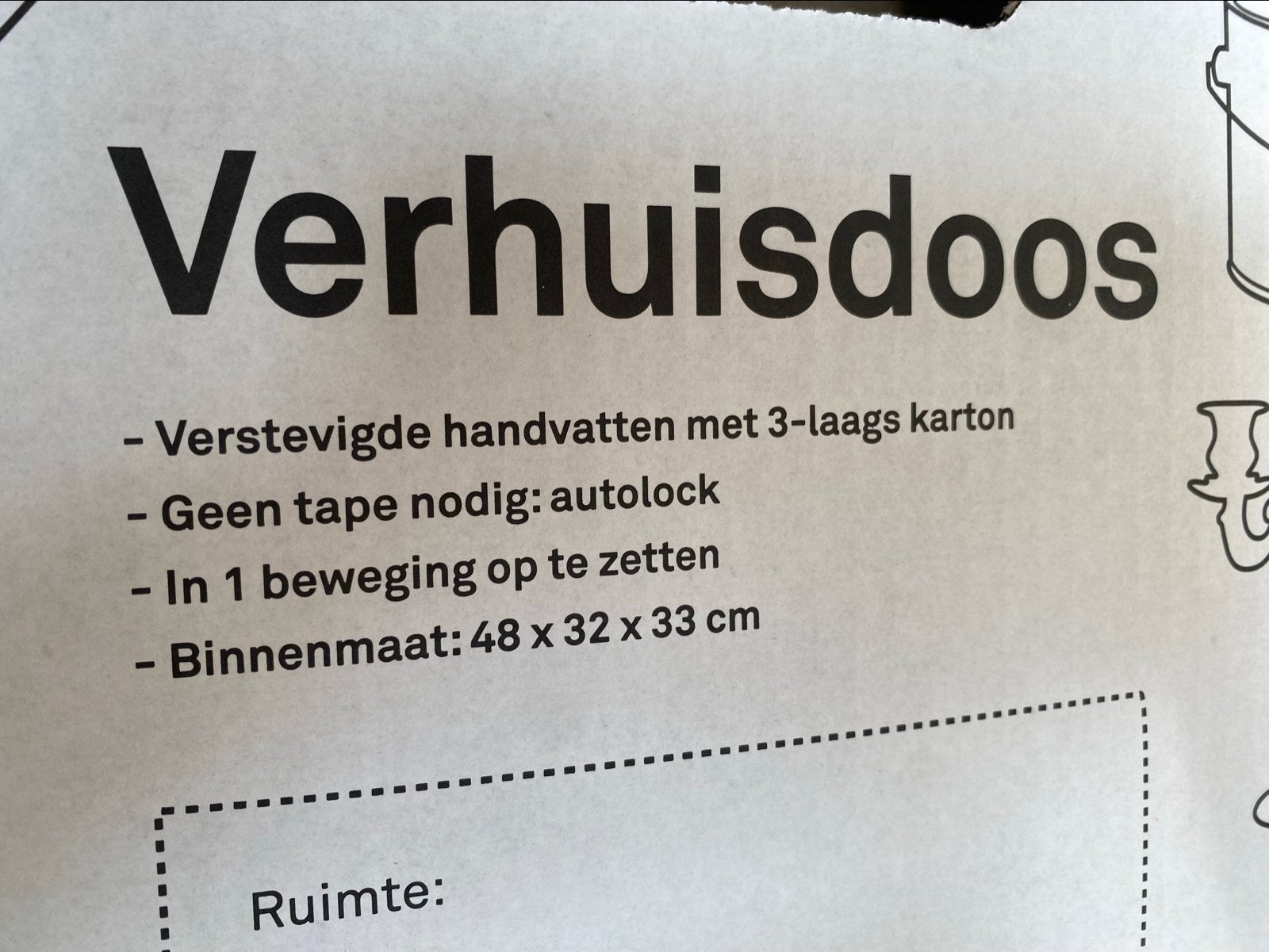 Verhuisdozen standaard en XL, Doe-het-zelf en Verbouw, Doos, 40 tot 60 cm, Opvouwbaar, 50 tot 75 cm