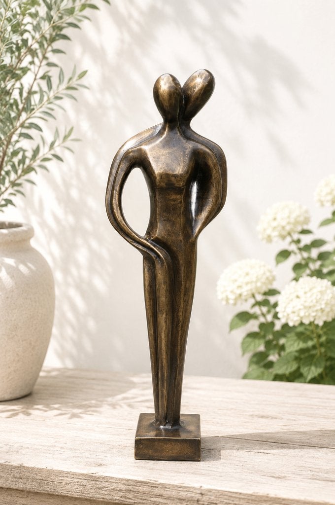 ABSTRACT BEELD / KOPPEL / MAN VROUW/ BRONZEN TUINBEELD