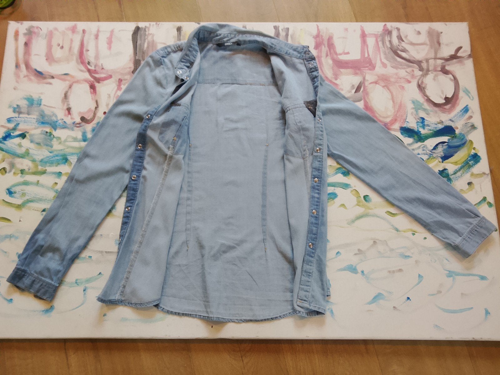 ONLY spijkerblouse - Maat S - Zo goed als nieuw, Customerservice@bestseller.com, Blauw, Lange mouw, Maat 36 (S)