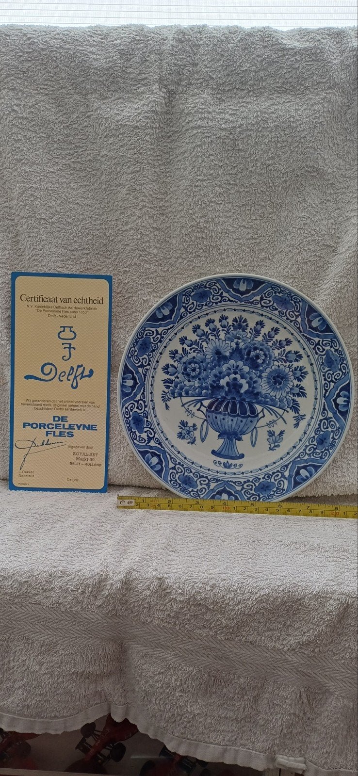 Delfts Blauw Wandbord 'De Porceleyne Fles' 1973, Antiek en Kunst, Ophalen of Verzenden