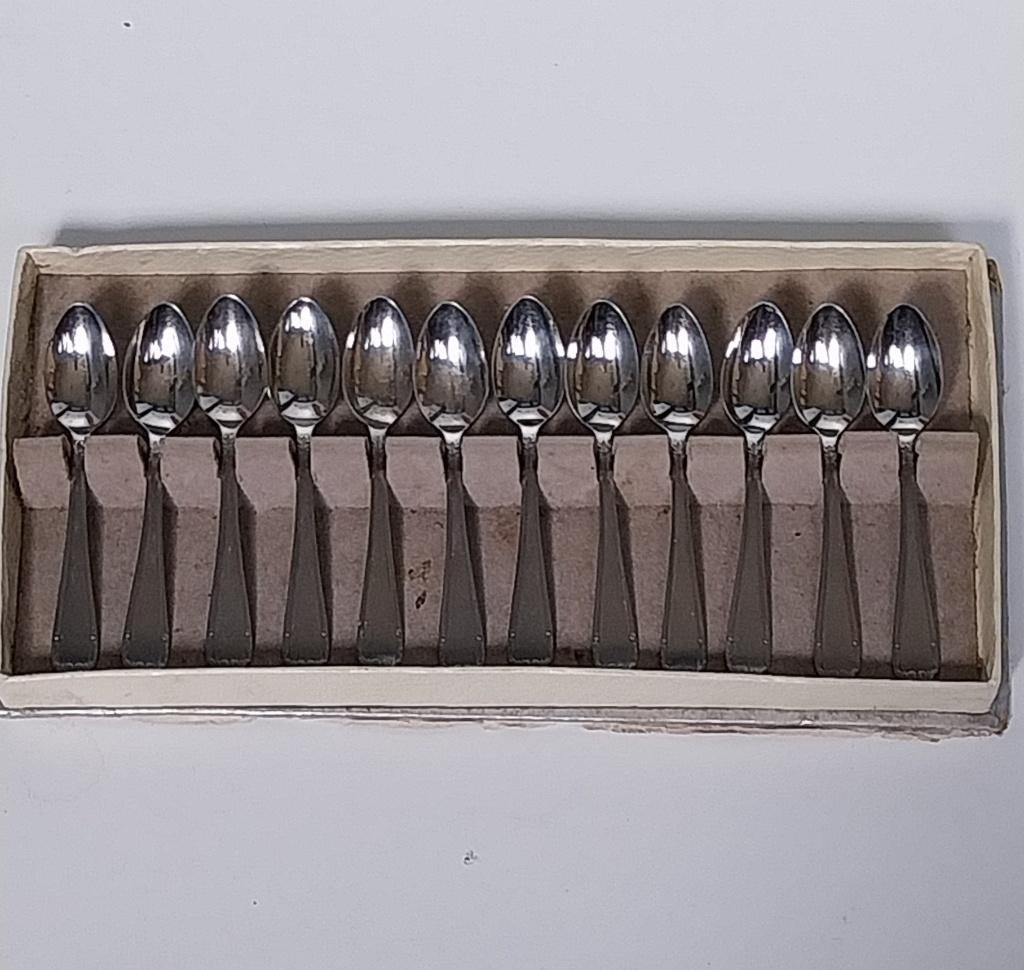 Set van 12 st. Mocca/Espresso-lepeltjes, Gero Zilmeta, Antiek en Kunst, Antiek | Bestek, Ophalen of Verzenden