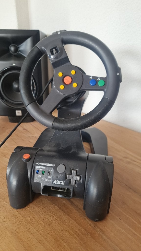 ASCII Wheel Nintendo 64, Ophalen of Verzenden, Gebruikt, Met 1 controller