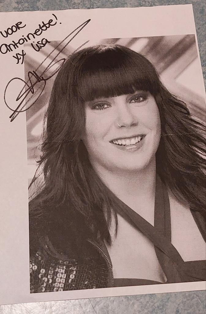 Handtekening Lisa Lois X-factor winnares, Ophalen of Verzenden, Gebruikt, Overige typen, Gesigneerd